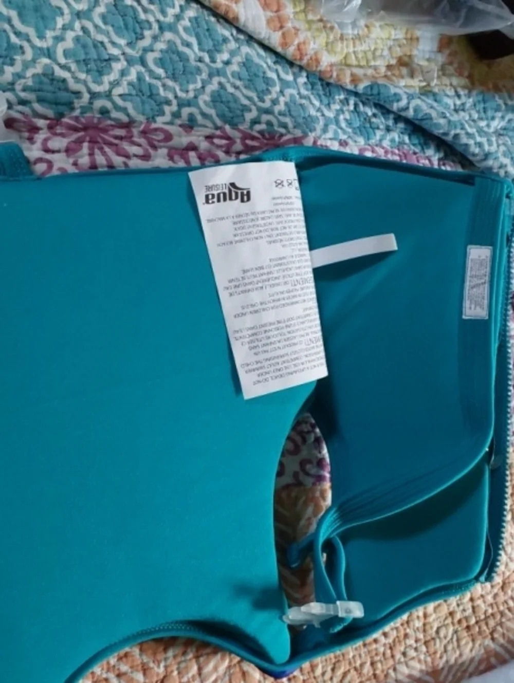 Aqua Kids Swim Trainer Vest in Teal, Navy and Orange